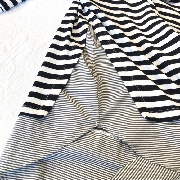 Loft Mixed Media Knit Black/White Top - Small - Picture 11 of 11